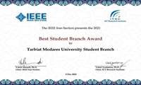 Winning the title of the best student branch in the IEEE Iran section